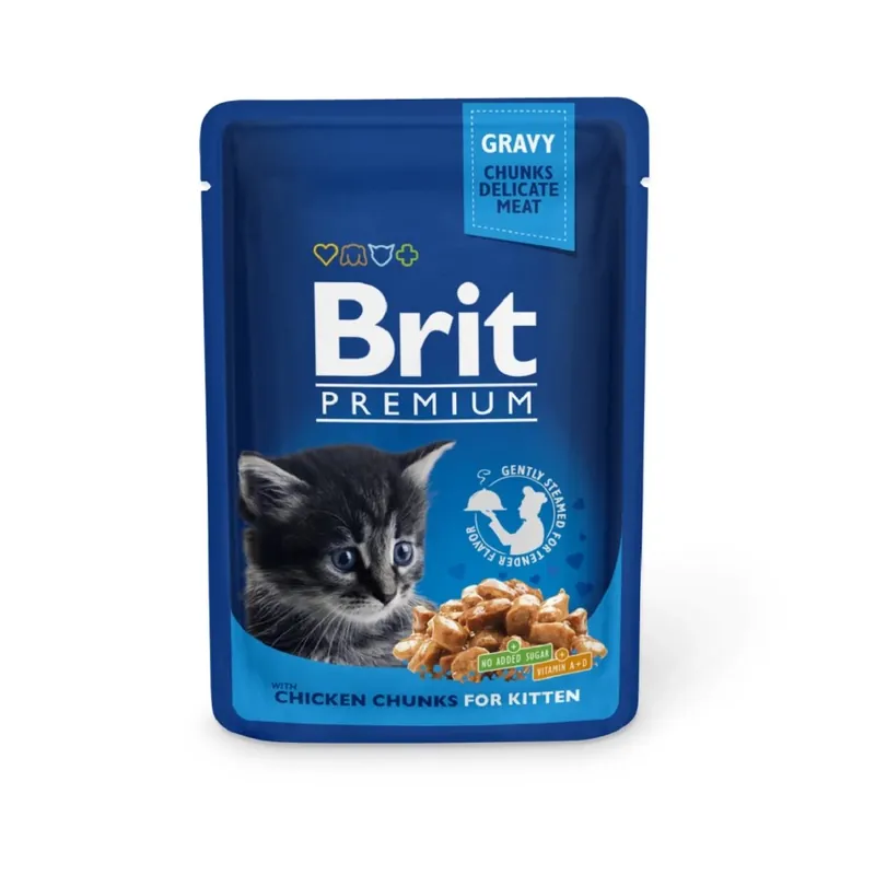 BRIT Premium Cat Chicken Chunks for Kitten 100g Lage Kosten