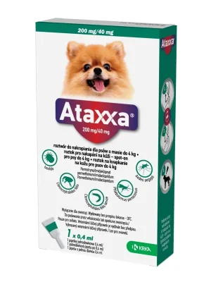 ATAXXA pro psy S 1×200mg/40mg spot-on 0,4 ml – antiparazitní pipeta UPejska.cz Betaalbaar