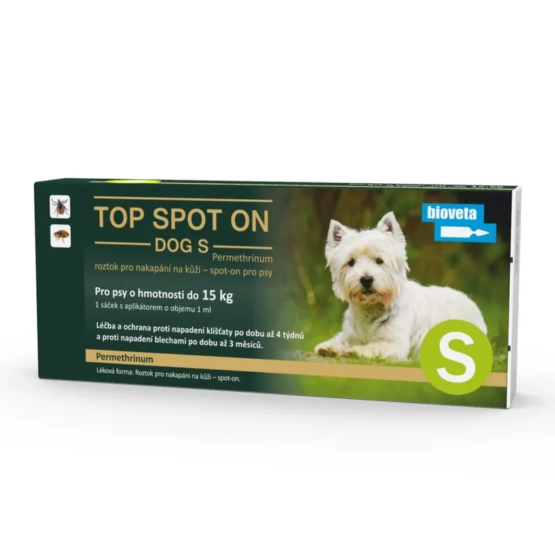 BIOVETA Top Spot On Dog S 1×1 ml pro psy do 15 kg Antiparazitikum Upejska.cz Nu Kopen