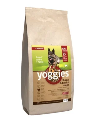 Meest Verkocht Yoggies Kuřecí a hovězí maso 20 kg – granule lisované za studena UPejska.cz