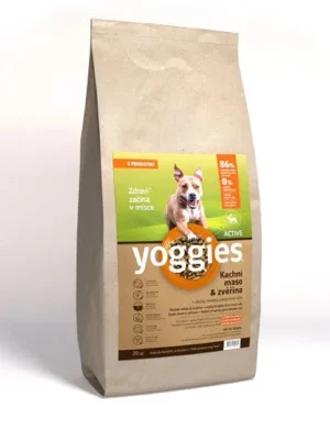 Yoggies Active Kachna a zvěřina 15 kg – granule lisované za studena UPejska.cz Nieuw