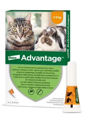 Superprijs Advantage 40 mg 4×0,4 ml pro kočky a králíky Proti blechám UPejska.cz