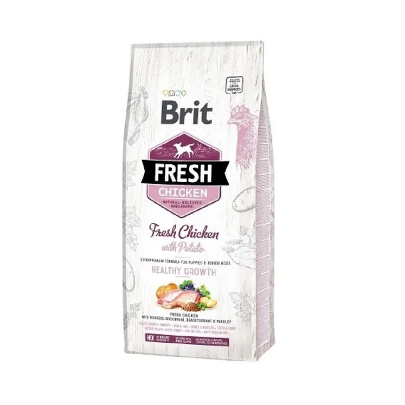 Gratis Retour Brit Fresh Chicken Puppy Healthy Growth 12 kg Holistické krmivo Upejska.cz