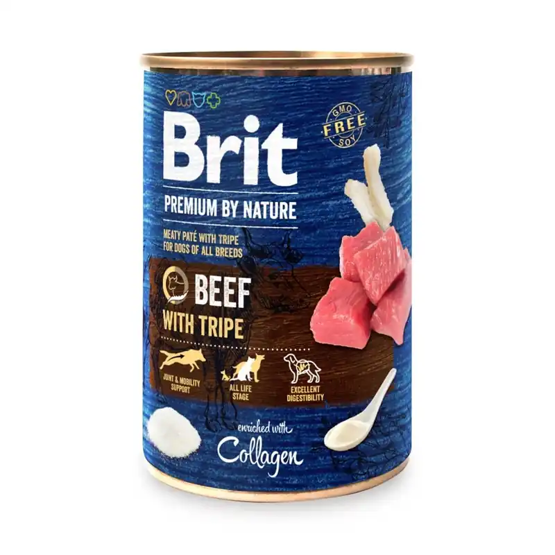Meest Verkocht Brit Premium by Nature Beef with Tripe 400 g Masové paté pro psy Upejska.cz