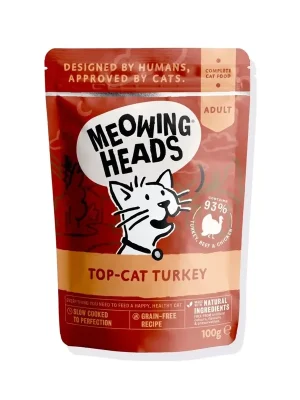 MEOWING HEADS Top Cat Turkey 100 g Kapsička pro kočky UPejska.cz Seizoensaanbieding