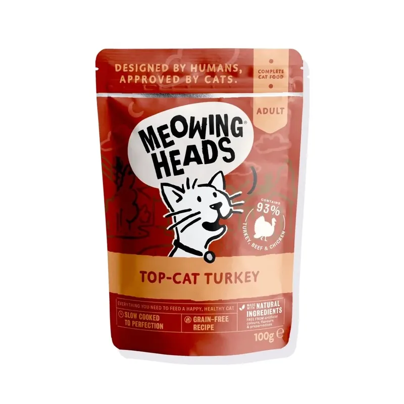 MEOWING HEADS Top Cat Turkey 100 g Kapsička pro kočky UPejska.cz Seizoensaanbieding