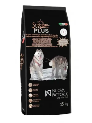 Gecertificeerd NUOVA FATTORIA Supreme Plus 15 kg Superprémiové krmivo pro aktivní psy UPejska.cz