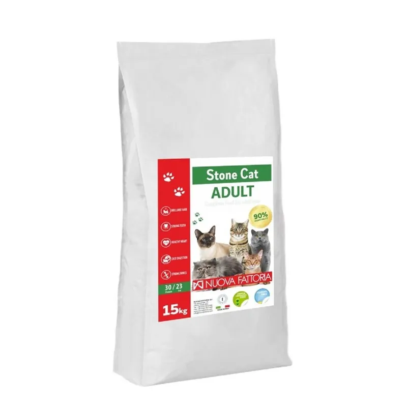 Hoge Kwaliteit NUOVA FATTORIA Stone Cat 15 kg Granule pro dospělé kočky UPejska.cz