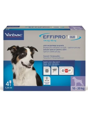 Beperkt Aanbod EFFIPRO DUO Dog M (10-20kg) 134/40 mg, 4x1,34ml