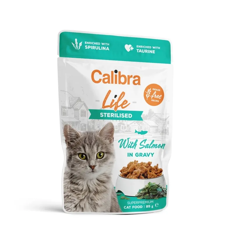 Exclusieve Aanbieding CALIBRA Cat Life kapsa Sterilised Salmon in gravy 85g