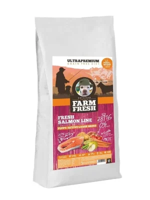 FARM FRESH Salmon Puppy / Active Large Breed 15 kg Krmivo pro psy – UPejska.cz Populair