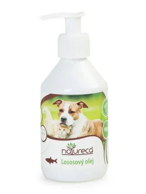 Natureca Lososový olej 100% 250ml – čistý lososový olej pro psy a kočky Upejska.cz Finale Uitverkoop