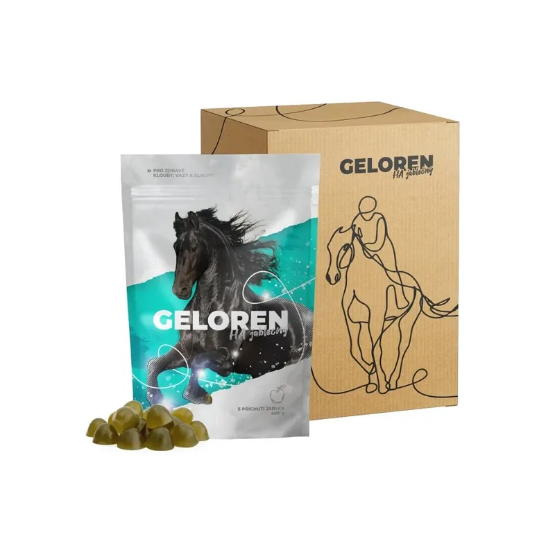 Tijdelijk Beschikbaar GELOREN HA Jablečný 1350 g (3 × 450 g) Kloubní výživa pro koně UPejska.cz