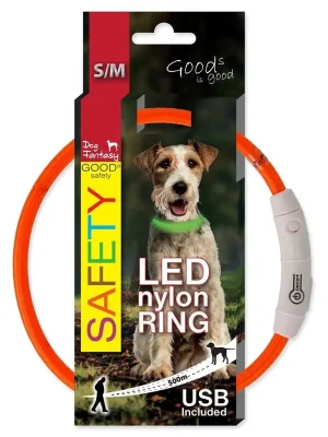 Obojek DOG FANTASY světelný USB 45 cm – Svítící obojek pro psy Upejska.cz Seizoensaanbieding