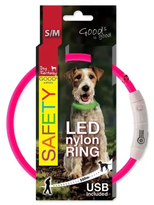 Snelle Levering Obojek DOG FANTASY světelný USB 45 cm – Svítící obojek pro psy Upejska.cz