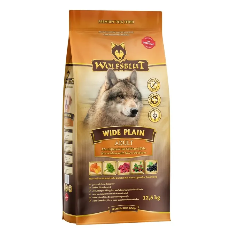 Meest Verkocht Wolfsblut Wide Plain Adult 12,5 kg – koňské maso, bez obilovin UPejska.cz