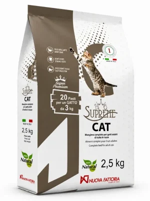 Hete Deal NUOVA FATTORIA Supreme Cat Adult 2,5 kg Granule pro dospělé kočky UPejska.cz