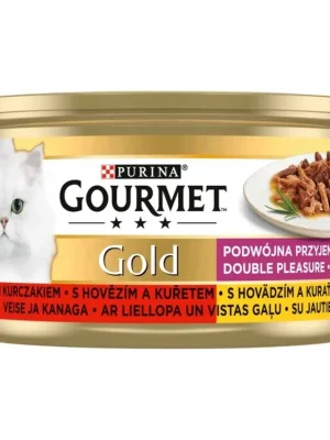 Direct Beschikbaar Gourmet Gold konzerva 85 g Double Pleasure - hovězí a kuřecí