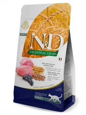 N&D ANCESTRAL LG Cat Lamb&Blueberry (jehněčí a borůvky) Fabrieksprijs