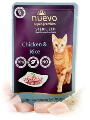 Shop Nu Nuevo Cat kapsička 85 g - pro kastráty, kuře s rýží