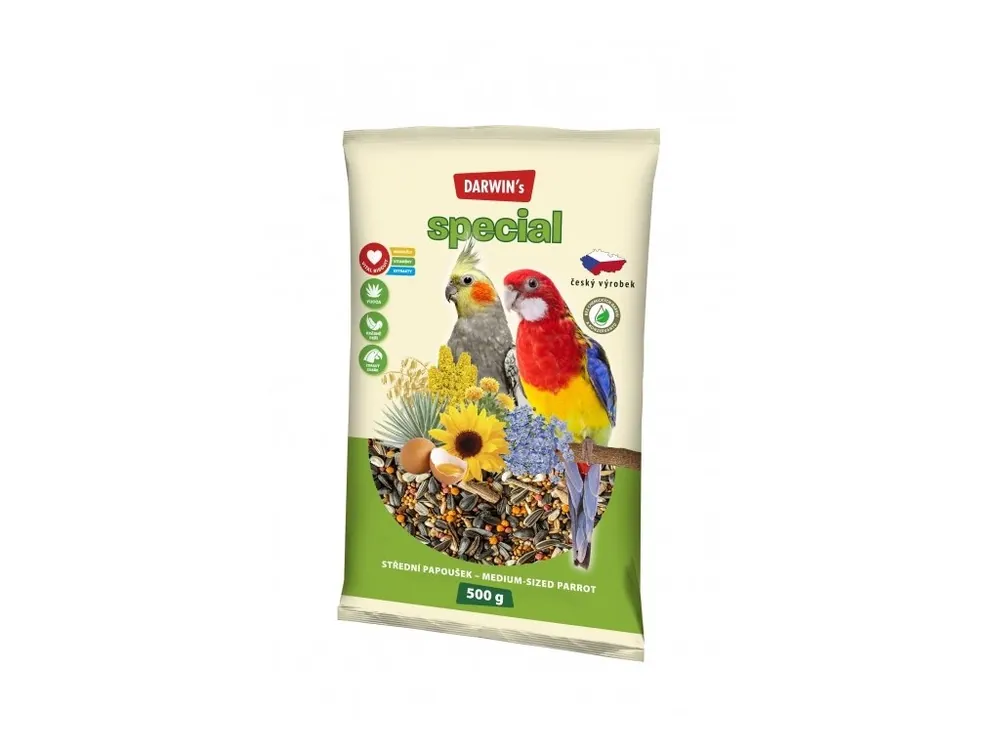 Nieuw Darwin´s papoušek střední Speciál
