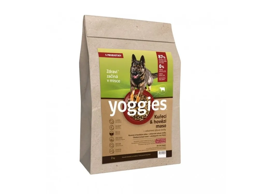Yoggies Kuřecí a hovězí maso - granule lisované za studena Speciale Aanbieding