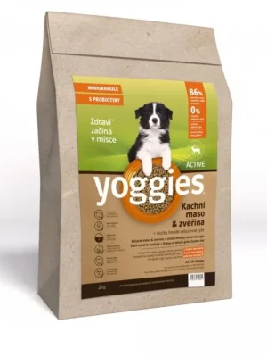 Yoggies Mini Active Kachna a zvěřina - granule lisované za studena Nu Kopen