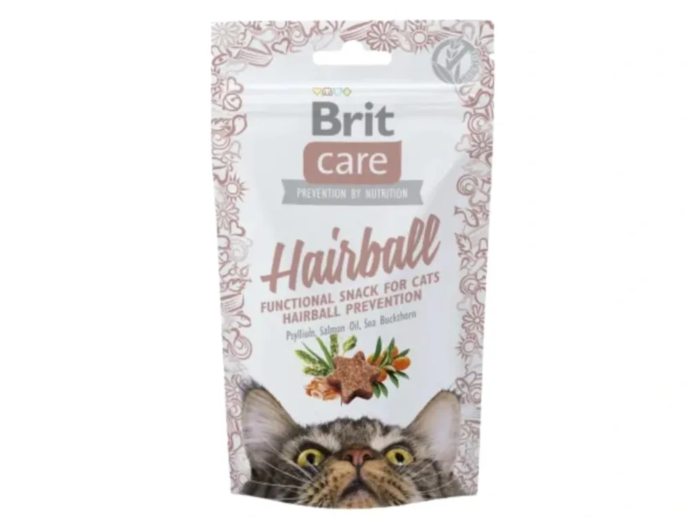 Merkproduct Brit Care Cat Snack Hairball 50 g - s kachnou