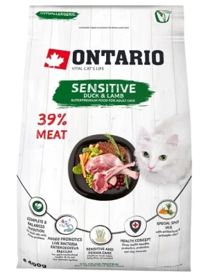 Lage Kosten Ontario Cat Sensitive / Derma - pro kočky s citlivým zažíváním