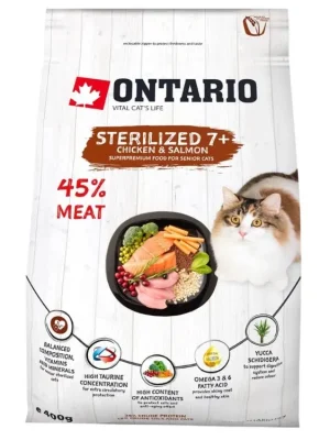 Ontario Cat Sterilised 7+ - pro starší kastrované kočky Laatste Versie