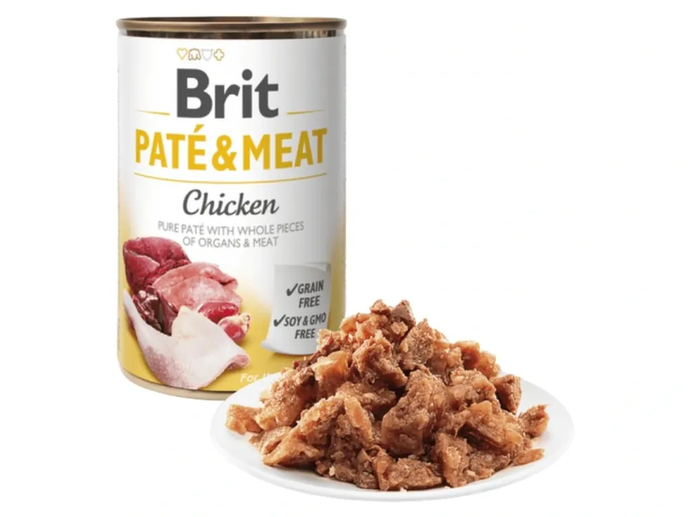 Rechtstreeks Van De Fabrikant Brit Dog konzerva Paté&Meat - kuřecí