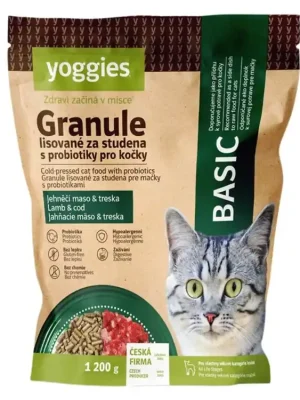 Lage Kosten Yoggies Cat Basic - jehněčí s treskou
