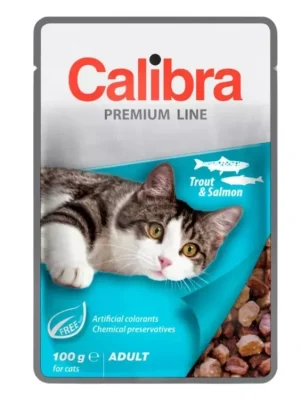 Calibra Cat Premium kapsička 100 g - pstruh a losos Korting