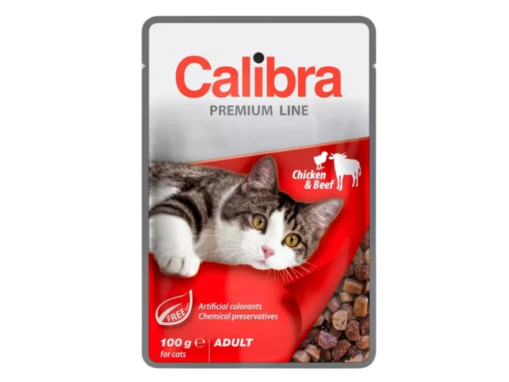 Finale Uitverkoop Calibra Cat Premium kapsička 100 g - kuře a hovězí