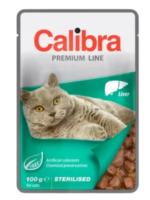 Actieprijs Calibra Cat Premium Sterilised kapsička 100 g - pro kastráty, s játry