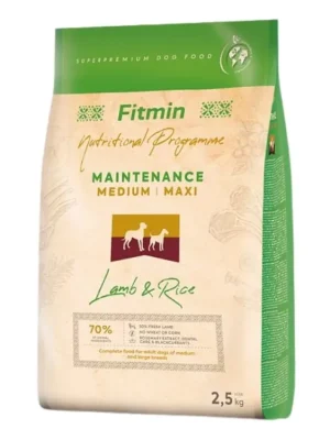 Fitmin Dog Medium/Maxi Lamb&Rice - jehněčí s rýží Meest Verkocht