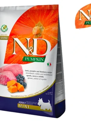 Must-Have N&D PUMPKIN Dog Adult Mini Lamb&Blueberry (jehněčí, dýně a borůvky)