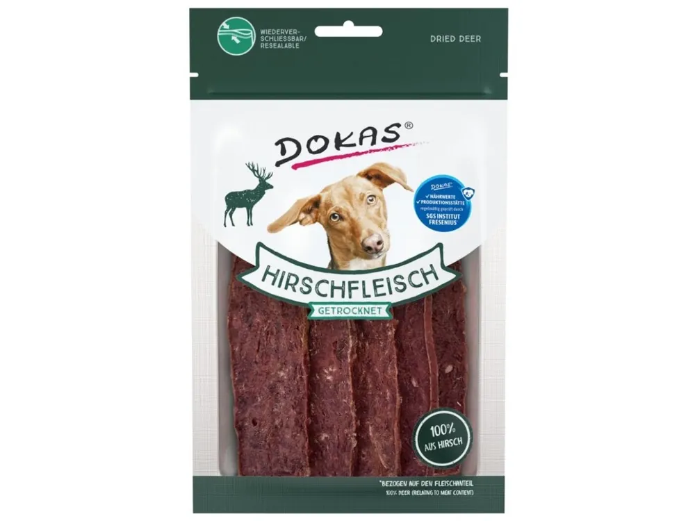 Dokas Jelení maso plátky - 60 g Lage Kosten