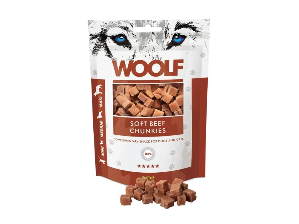 Woolf Beef Chunkies - hovězí kousky Merkproduct