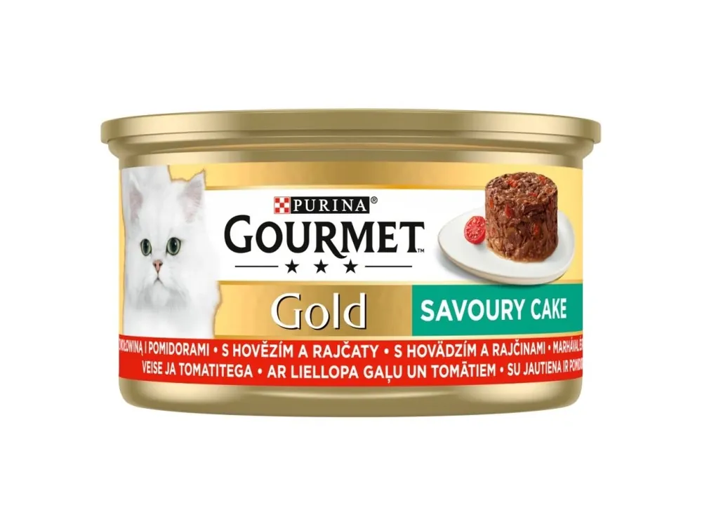 Koop Online Gourmet Gold konzerva 85 g Savoury Cake - hovězí a rajčata