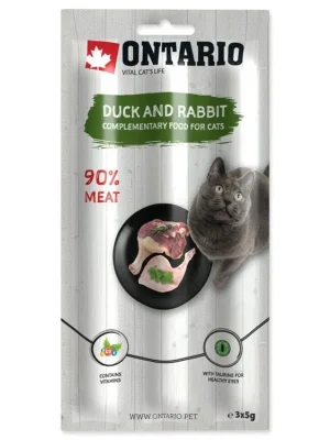 Ontario Cat Stick Duck & Rabbit - 3 x 5 g Laatste Versie