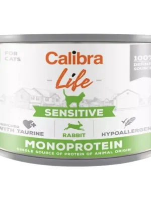 Aanbieding Calibra Cat Life konzerva Sensitive 200 g - králík