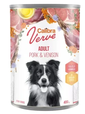 Aanbieding Calibra Dog Verve konzerva 400 g - vepřové & zvěřina