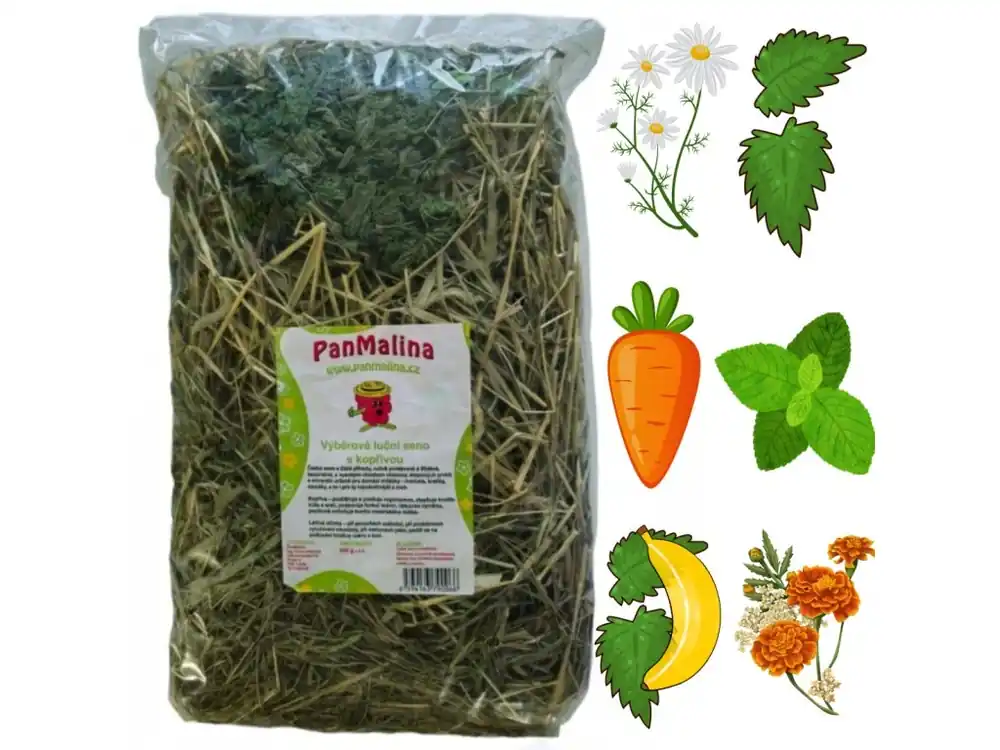 Seno luční PanMalina 450 g - s příměsí Bestel Nu