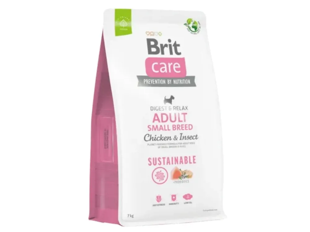 Brit Care Dog Sustainable Adult Small Chicken & Insect (kuře a hmyz) Snelle Levering
