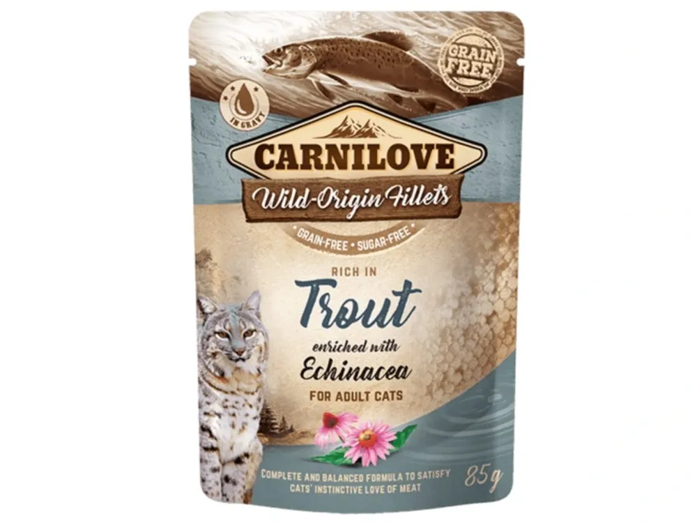 Lage Kosten Carnilove Cat kapsička 85 g - pstruh & echinacea
