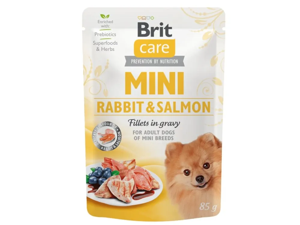 Exclusieve Aanbieding Brit Care Dog Mini kapsička 85 g - králík & losos