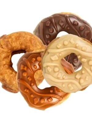 Donut plněný masem s příchutí - dentální pamlsek pro psy Flitsaanbieding