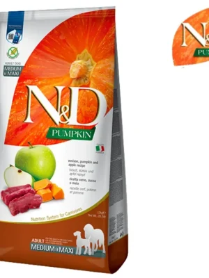 N&D PUMPKIN Dog Adult Medium/Maxi Venison&Apple (zvěřina, dýně a jablko) - 12 kg Goedkoop