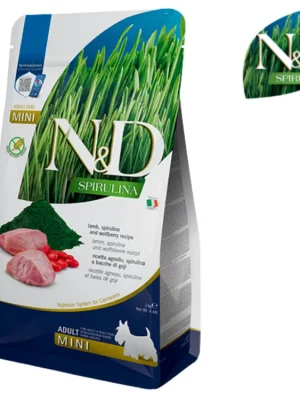 Koop Vandaag N&D SPIRULINA Adult Mini Lamb (jehně, spirulina)